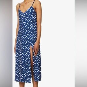 Reformation Blue Maxi Slip Dress with Spaghetti Straps for Night Out